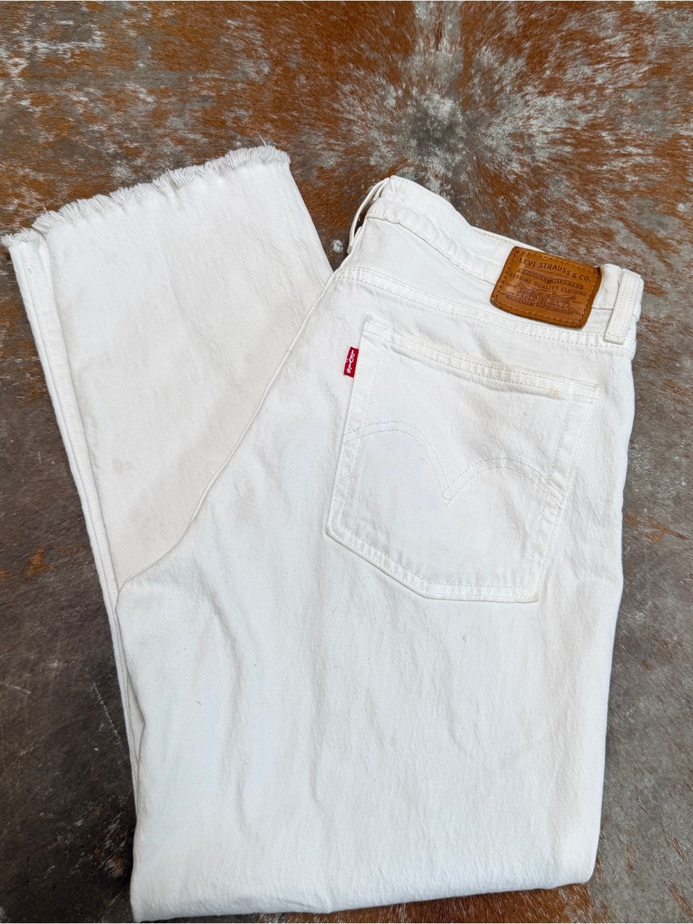 Levi's women’s White Straight-Leg Jeans